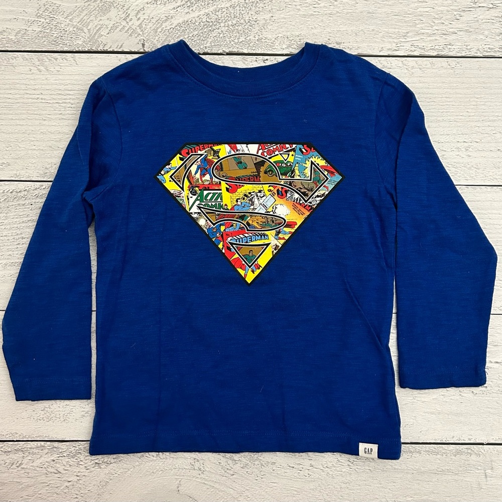 Gap x DC Superman Toddler Tee w/ Cape 3 - Picture 1 of 5